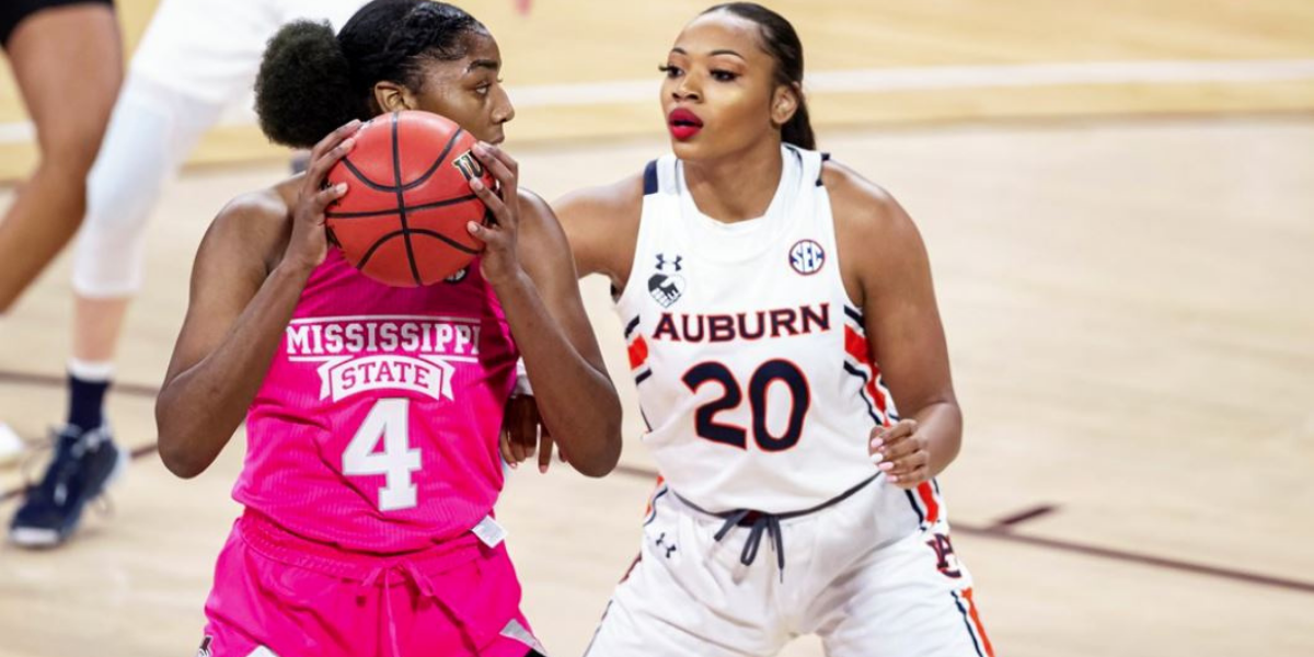 Mississippi State basketball: Jessika Carter (#4) vs. Tigers. Photo: Austin Perryman/Mississippi State Athletics
